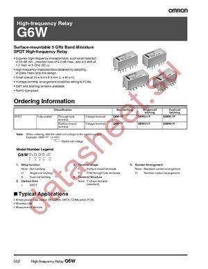 G6W-1P-DC12 datasheet  